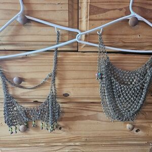 Handcrafted Chainmaille Bralette with Beaded Accents